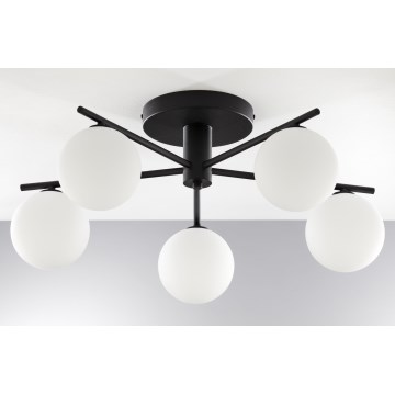 Jupiter 2049 - Lampadario a soffitto PRATO 5xG9/14W/230V nero/bianco