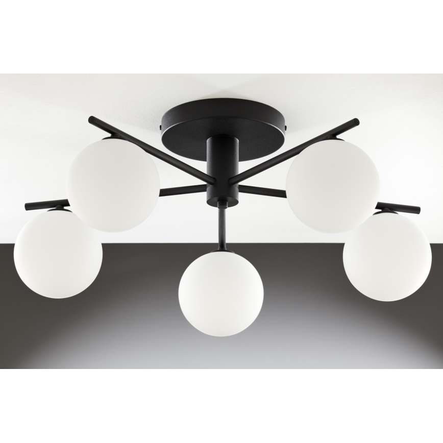 Jupiter 2049 - Lampadario a soffitto PRATO 5xG9/14W/230V nero/bianco