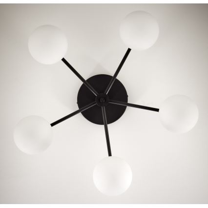 Jupiter 2049 - Lampadario a soffitto PRATO 5xG9/14W/230V nero/bianco