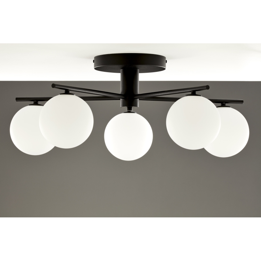 Jupiter 2049 - Lampadario a soffitto PRATO 5xG9/14W/230V nero/bianco