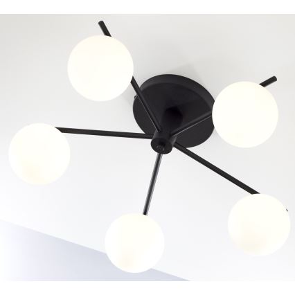 Jupiter 2049 - Lampadario a soffitto PRATO 5xG9/14W/230V nero/bianco