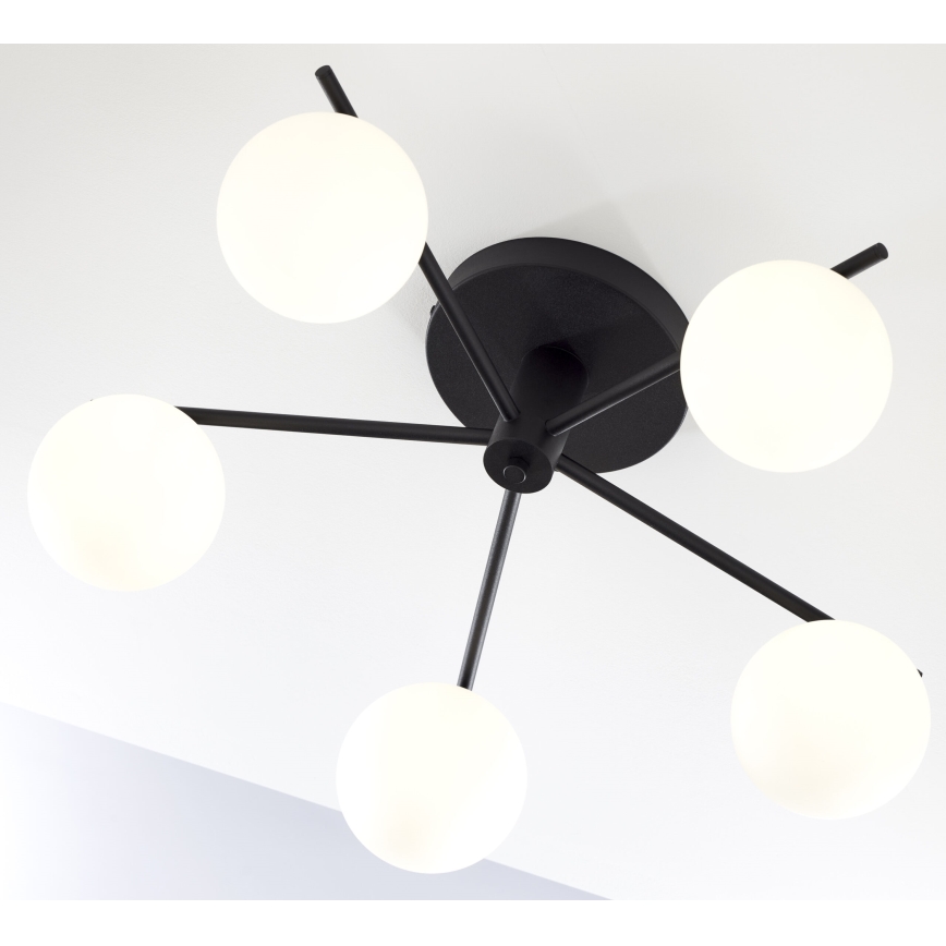 Jupiter 2049 - Lampadario a soffitto PRATO 5xG9/14W/230V nero/bianco