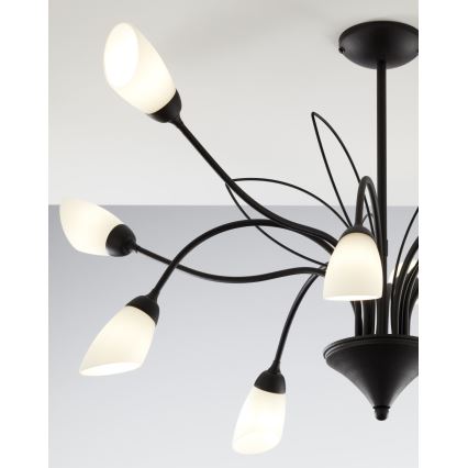 Jupiter 2056 - Lampadario a stelo GLORIOSA 10xG9/14W/230V nero