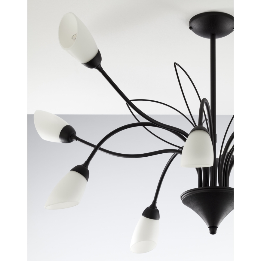 Jupiter 2056 - Lampadario a stelo GLORIOSA 10xG9/14W/230V nero