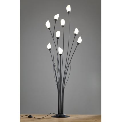 Jupiter 2058 - Lampada da terra GLORIOSA 9xG9/14W/230V nera