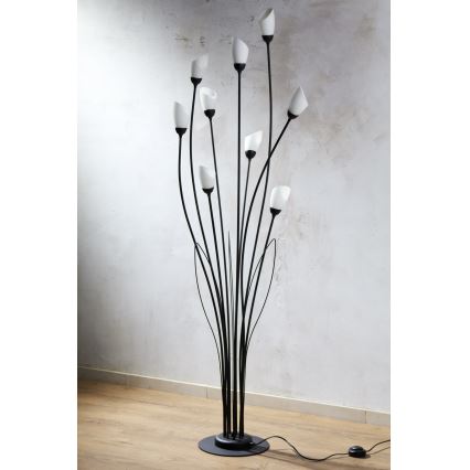 Jupiter 2058 - Lampada da terra GLORIOSA 9xG9/14W/230V nera