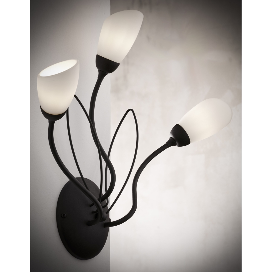 Jupiter 2059 - Lampada da parete GLORIOSA 3xG9/14W/230V nera