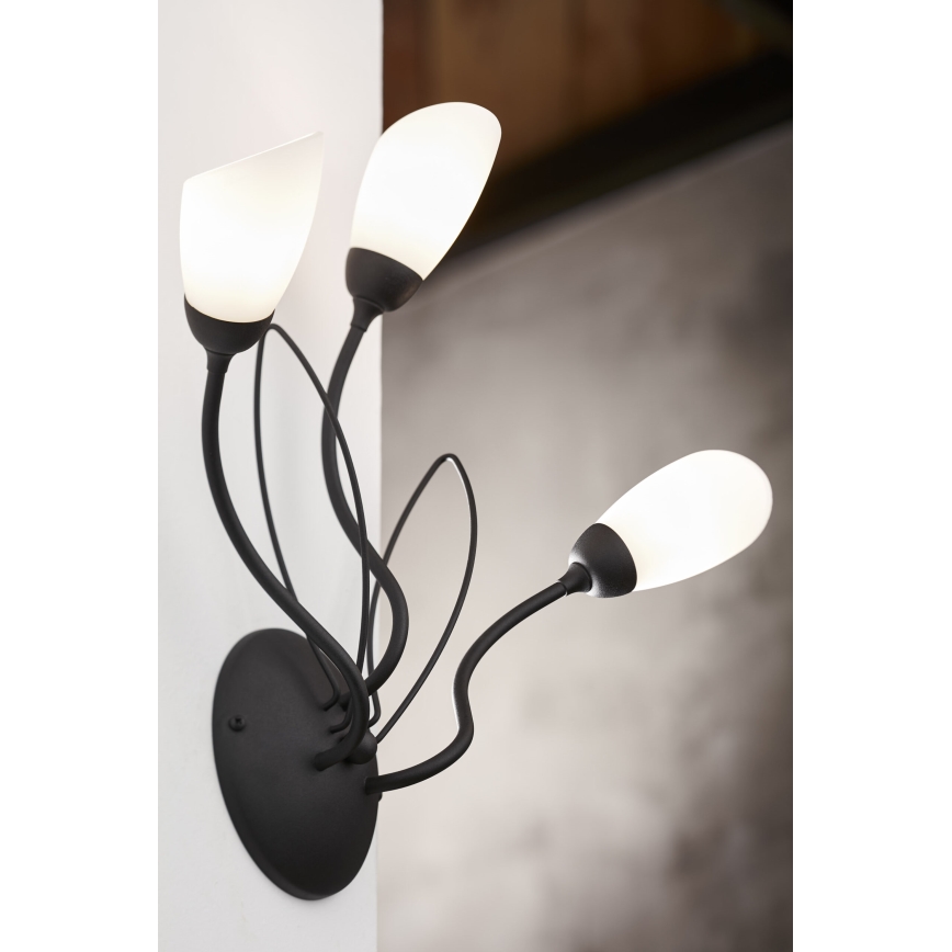 Jupiter 2059 - Lampada da parete GLORIOSA 3xG9/14W/230V nera