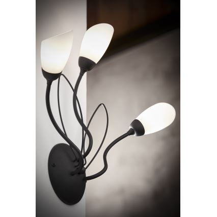 Jupiter 2059 - Lampada da parete GLORIOSA 3xG9/14W/230V nera