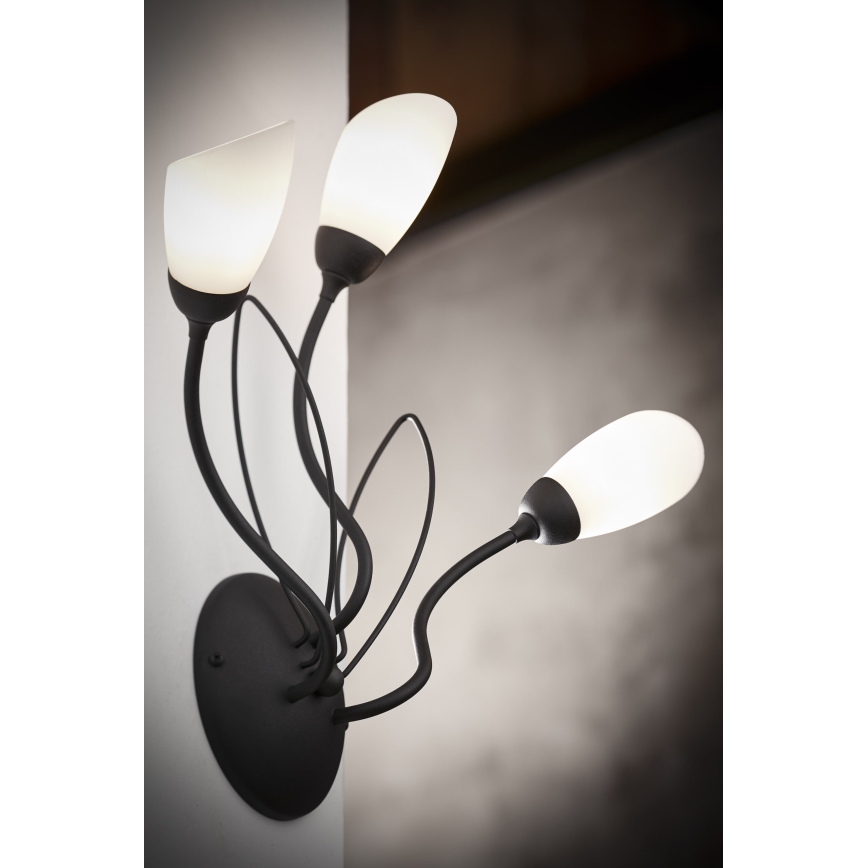 Jupiter 2059 - Lampada da parete GLORIOSA 3xG9/14W/230V nera