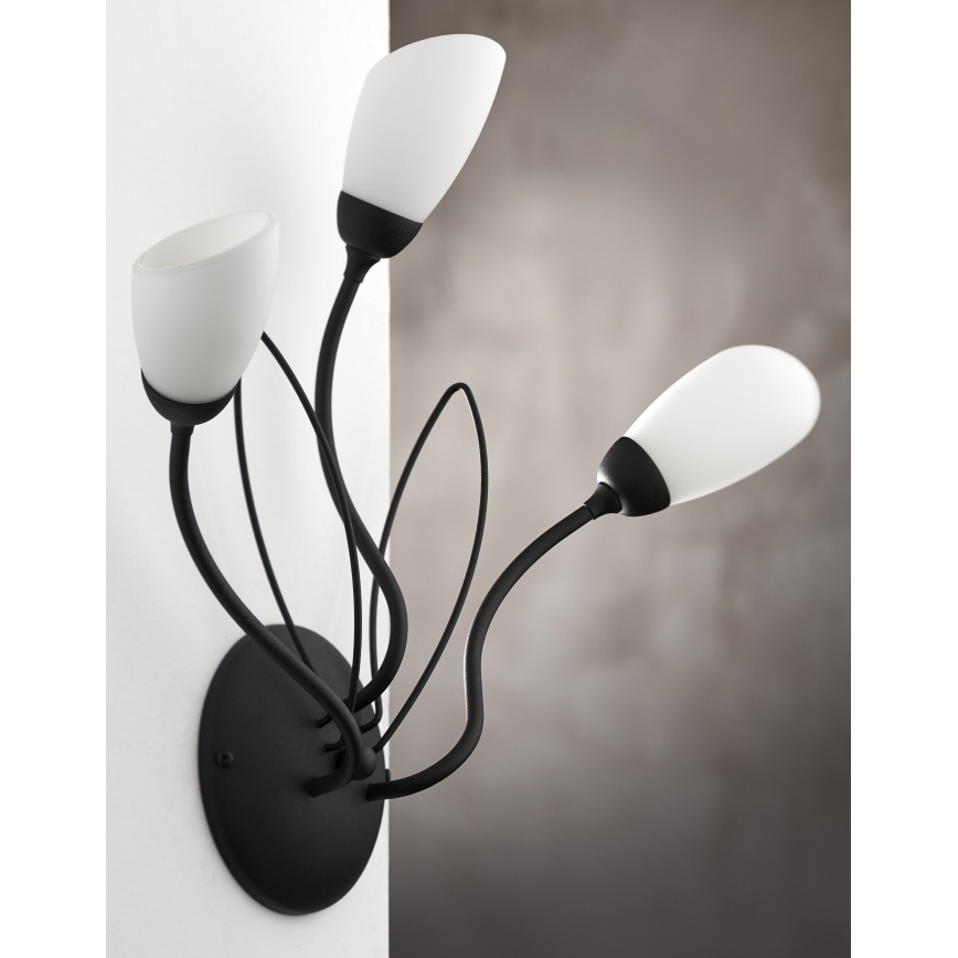 Jupiter 2059 - Lampada da parete GLORIOSA 3xG9/14W/230V nera