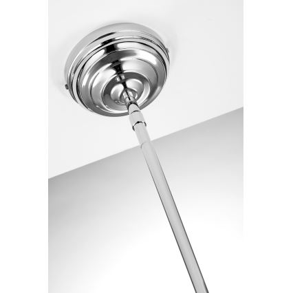 Jupiter 2071 - Lampadario su asta PLATINO 1xE27/15W/230V verde/cromo lucido