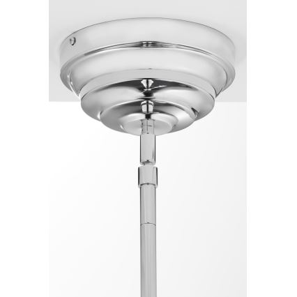 Jupiter 2072 - Lampadario su asta PLATINO 3xE27/15W/230V verde/cromo lucido