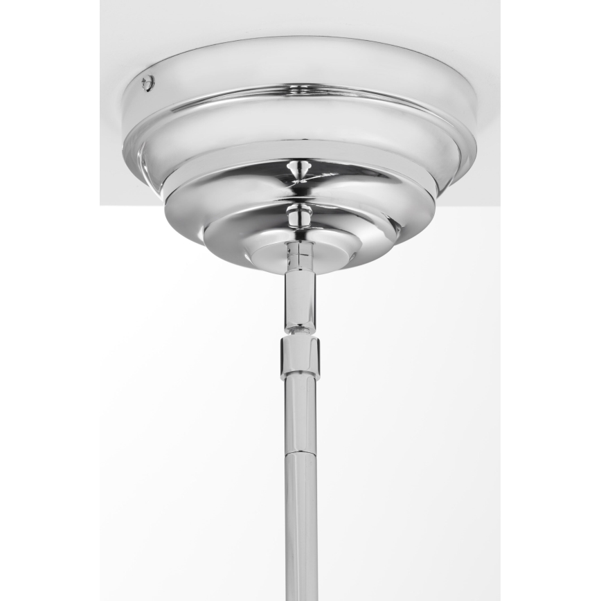 Jupiter 2072 - Lampadario su asta PLATINO 3xE27/15W/230V verde/cromo lucido