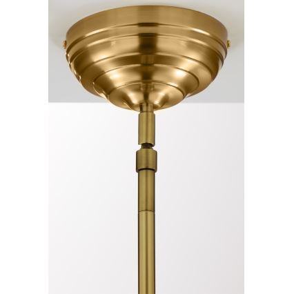 Jupiter 2073 - Lampada a sospensione su asta PLATINO 1xE27/15W/230V verde/oro