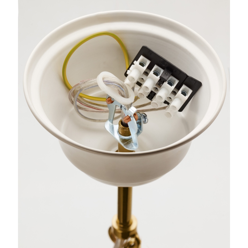 Jupiter 2084 - Lampadario a catena SAMBA 5xE27/15W/230V bianco/oro