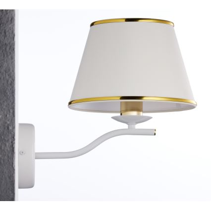 Jupiter 2086 - Lampada da parete SAMBA 1xE27/15W/230V bianco/oro