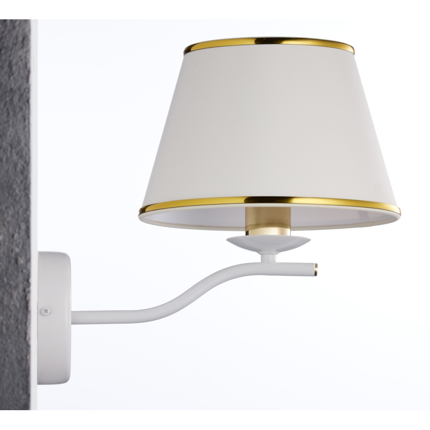 Jupiter 2086 - Lampada da parete SAMBA 1xE27/15W/230V bianco/oro