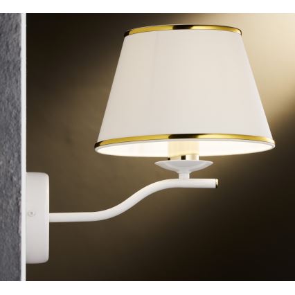 Jupiter 2086 - Lampada da parete SAMBA 1xE27/15W/230V bianco/oro