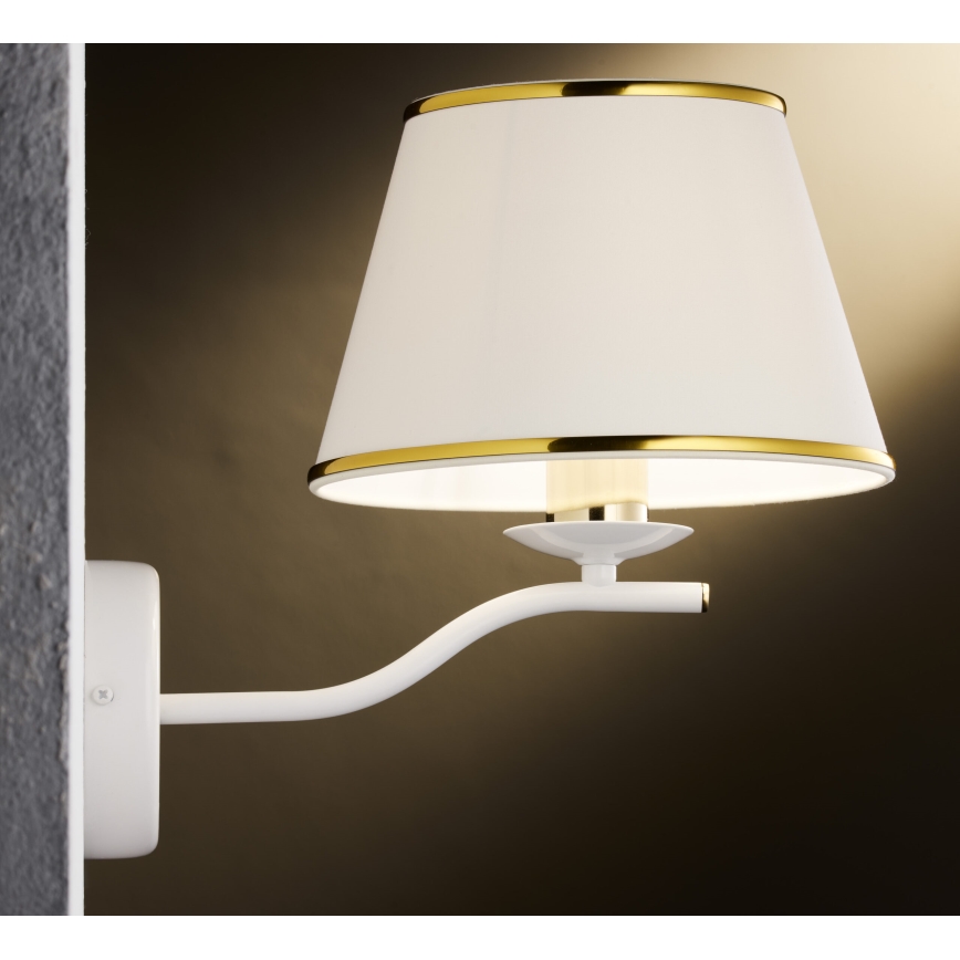 Jupiter 2086 - Lampada da parete SAMBA 1xE27/15W/230V bianco/oro