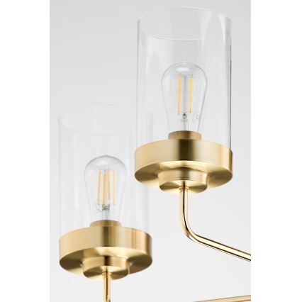 Jupiter 2087 - Lampadario a stelo RAMIREZ 3xE27/15W/230V dorato/nero