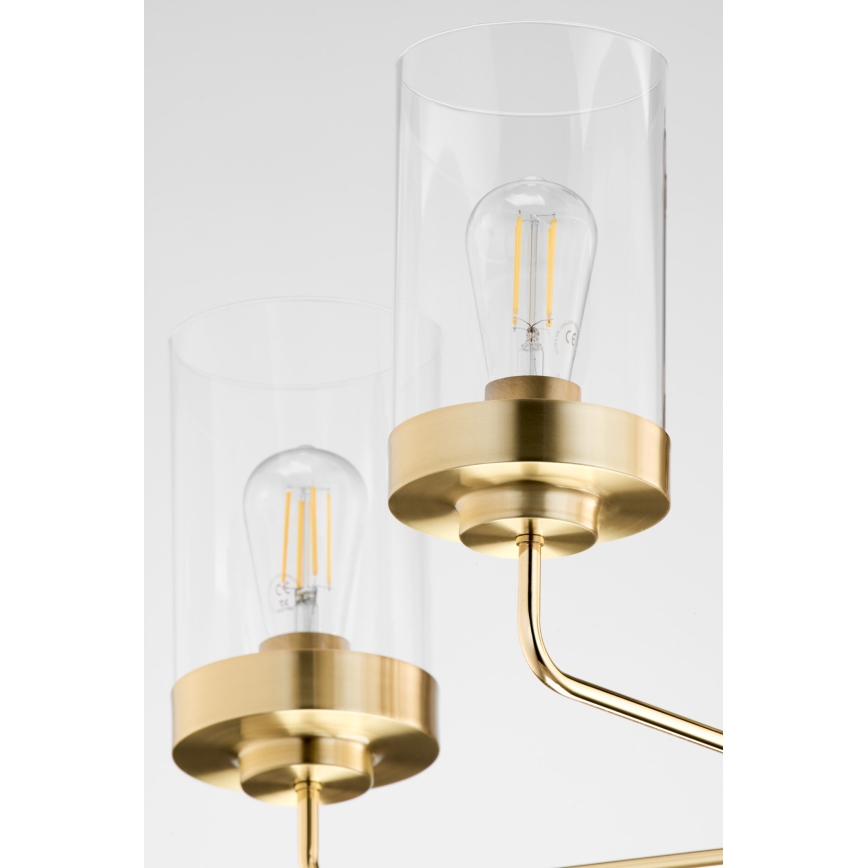 Jupiter 2087 - Lampadario a stelo RAMIREZ 3xE27/15W/230V dorato/nero