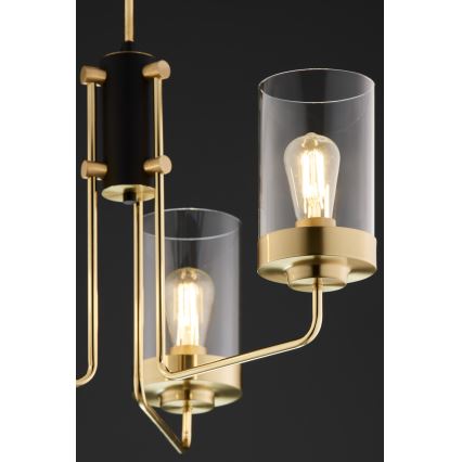 Jupiter 2087 - Lampadario a stelo RAMIREZ 3xE27/15W/230V dorato/nero