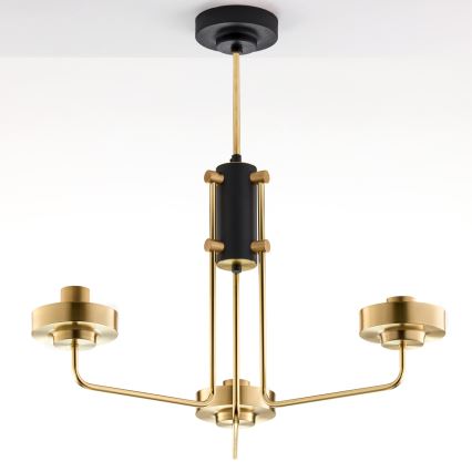 Jupiter 2087 - Lampadario a stelo RAMIREZ 3xE27/15W/230V dorato/nero