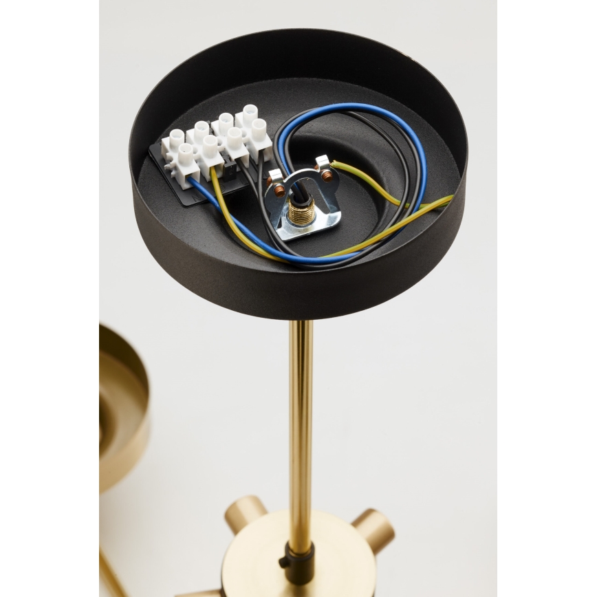 Jupiter 2087 - Lampadario a stelo RAMIREZ 3xE27/15W/230V dorato/nero