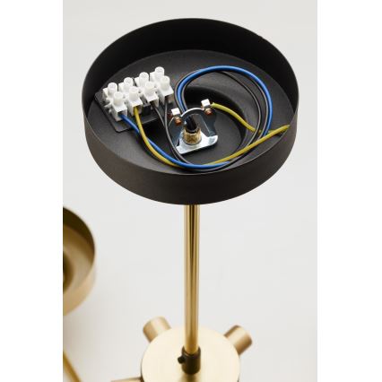 Jupiter 2089 - Lampadario a stelo RAMIREZ 6xE27/15W/230V oro/nero