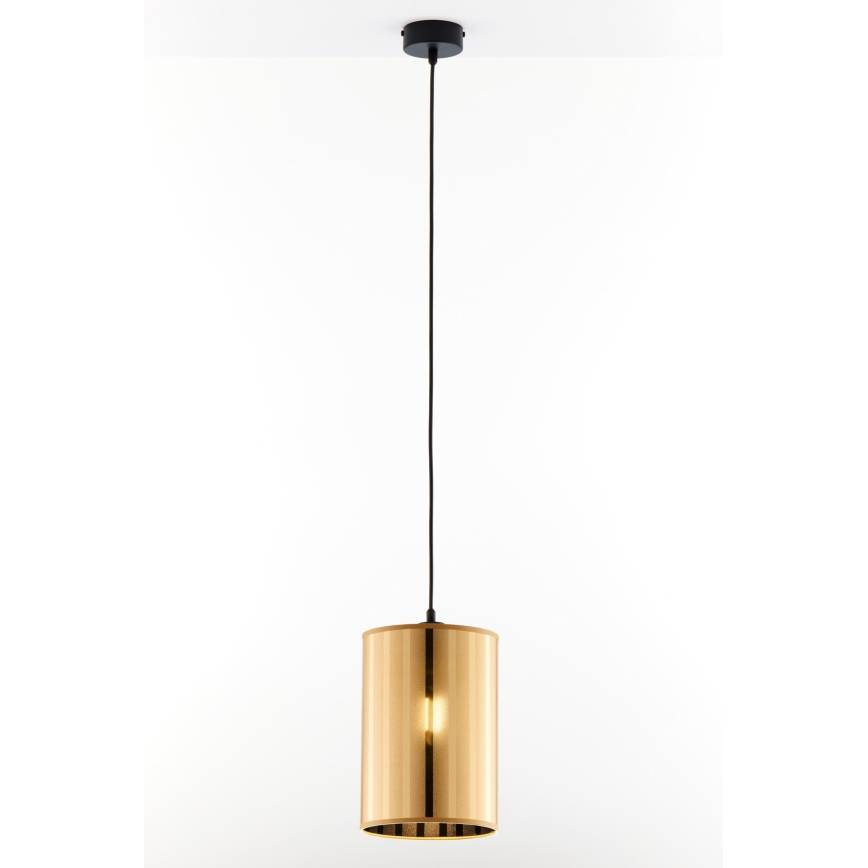 Jupiter 2090 - Lampadario sospeso a cavo CORTINA 1xE27/15W/230V oro/nero