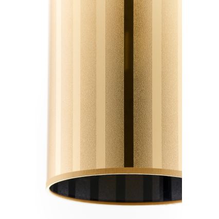 Jupiter 2090 - Lampadario sospeso a cavo CORTINA 1xE27/15W/230V oro/nero