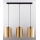 Jupiter 2092 - Lampadario sospeso su cavo CORTINA 3xE27/15W/230V oro/nero