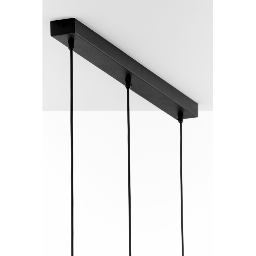 Jupiter 2092 - Lampadario sospeso su cavo CORTINA 3xE27/15W/230V oro/nero