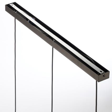 Jupiter 2092 - Lampadario sospeso su cavo CORTINA 3xE27/15W/230V oro/nero