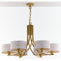 Jupiter 2098 - Lampadario a catena ARTHUR 6xE27/15W/230V bianco/oro/effetto marmo