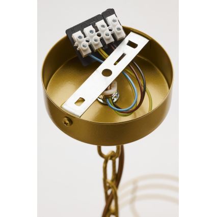 Jupiter 2098 - Lampadario a catena ARTHUR 6xE27/15W/230V bianco/oro/effetto marmo