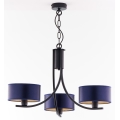 Jupiter 2099 - Lampadario a catena ARTHUR 3xE27/15W/230V blu/nero