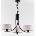 Jupiter 2103 - Lampadario a catena ARTHUR 3xE27/15W/230V bianco/nero/finitura effetto marmo