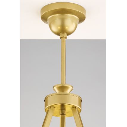 Jupiter 2109 - Lampadario a stelo KASZMIR 3xE27/15W/230V bianco/dorato/effetto marmo