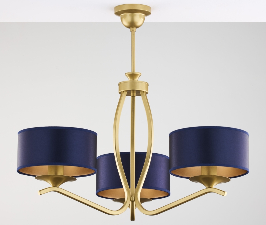 Jupiter 2113 - Lampadario a stelo KASZMIR 3xE27/15W/230V blu/oro