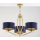 Jupiter 2113 - Lampadario a stelo KASZMIR 3xE27/15W/230V blu/oro