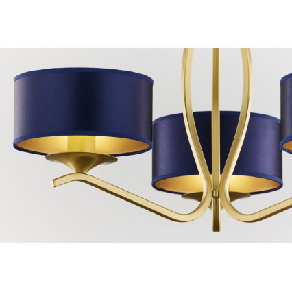 Jupiter 2113 - Lampadario a stelo KASZMIR 3xE27/15W/230V blu/oro
