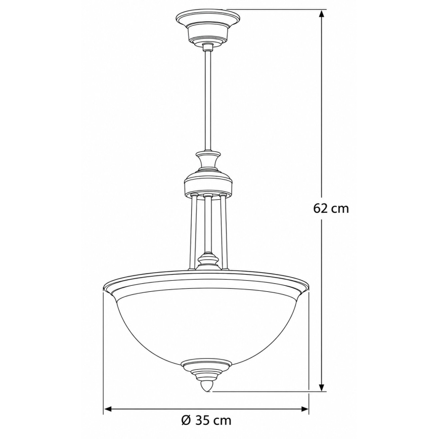 Jupiter 2134 - Lampadario a stelo CARMEN 1xE27/15W/230V bronzo/patina
