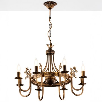 Jupiter 225 - KO 8 - Lampadario a sospensione con catena KORONA 8xE14/40W/230V