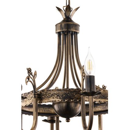 Jupiter 225 - KO 8 - Lampadario a sospensione con catena KORONA 8xE14/40W/230V