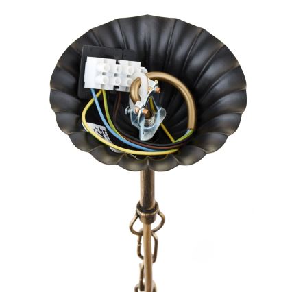 Jupiter 225 - KO 8 - Lampadario a sospensione con catena KORONA 8xE14/40W/230V