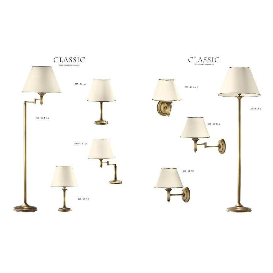 Jupiter 506 - CL K p - Applique CLASSIC E27/60W/230V