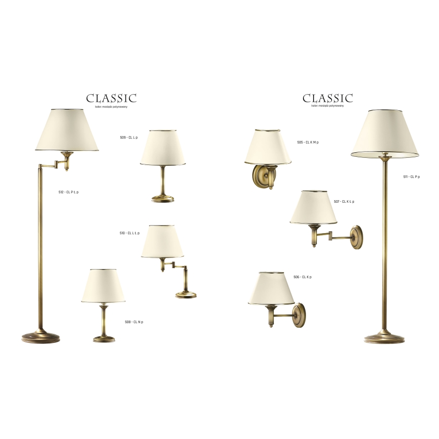 Jupiter 511 - CL P p - Lampada da terra CLASSIC 1xE27/60W/230V