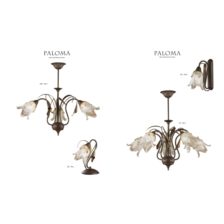 Jupiter - 709 - PA 3 - Lampadario a sospensione PALOMA 3xE27/40W/230V